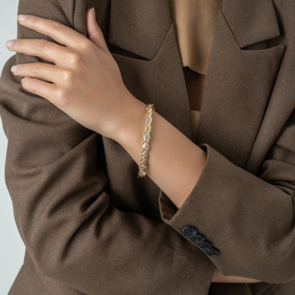 Браслет из комбинированного золота